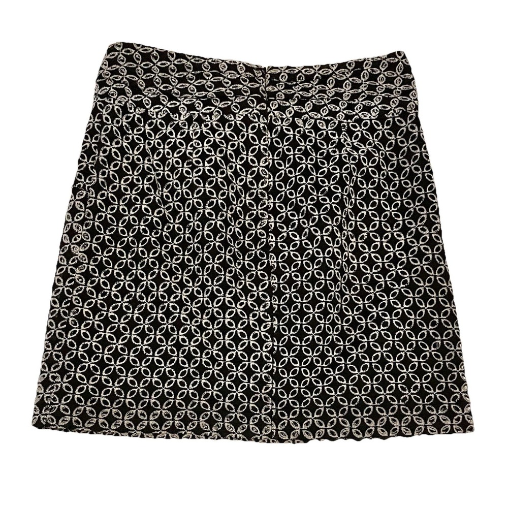 VTG Grace Mini Skirt 4 Lined High Rise Black White Eyelet Preppy Y2K Alt Goth - Picture 2 of 6